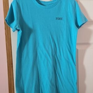 PINK Victoria's Secret Womens Aqua Tee